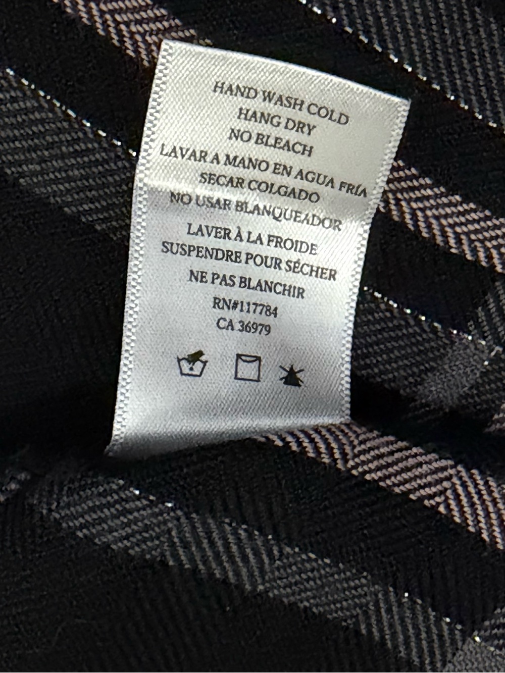 RAILS Hunter Onyx Slate Blush Metallic Plaid Button DownLarge - Picture 10 of 11